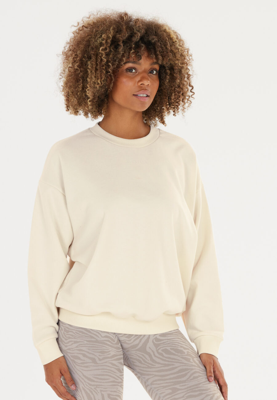 Athlecia Naomi W Crew Neck Sweatshirt, Whisper White