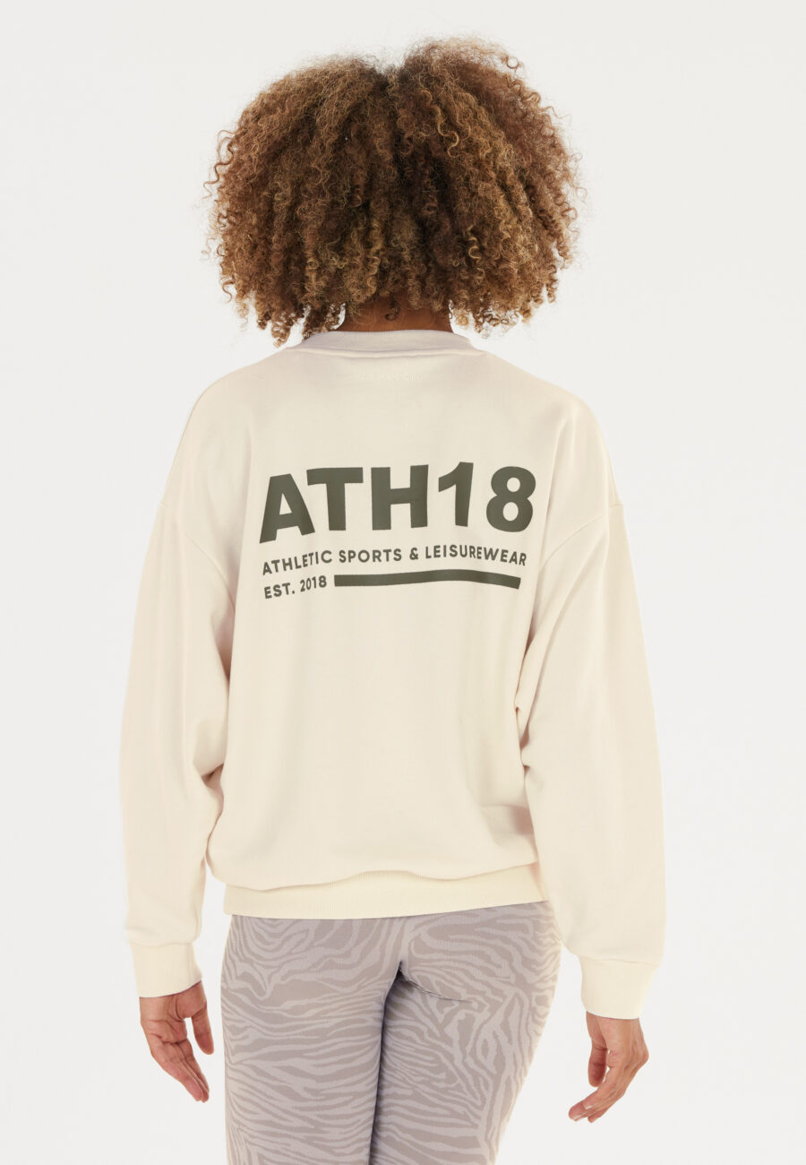 Athlecia Naomi W Crew Neck Sweatshirt, Whisper White - Image 5