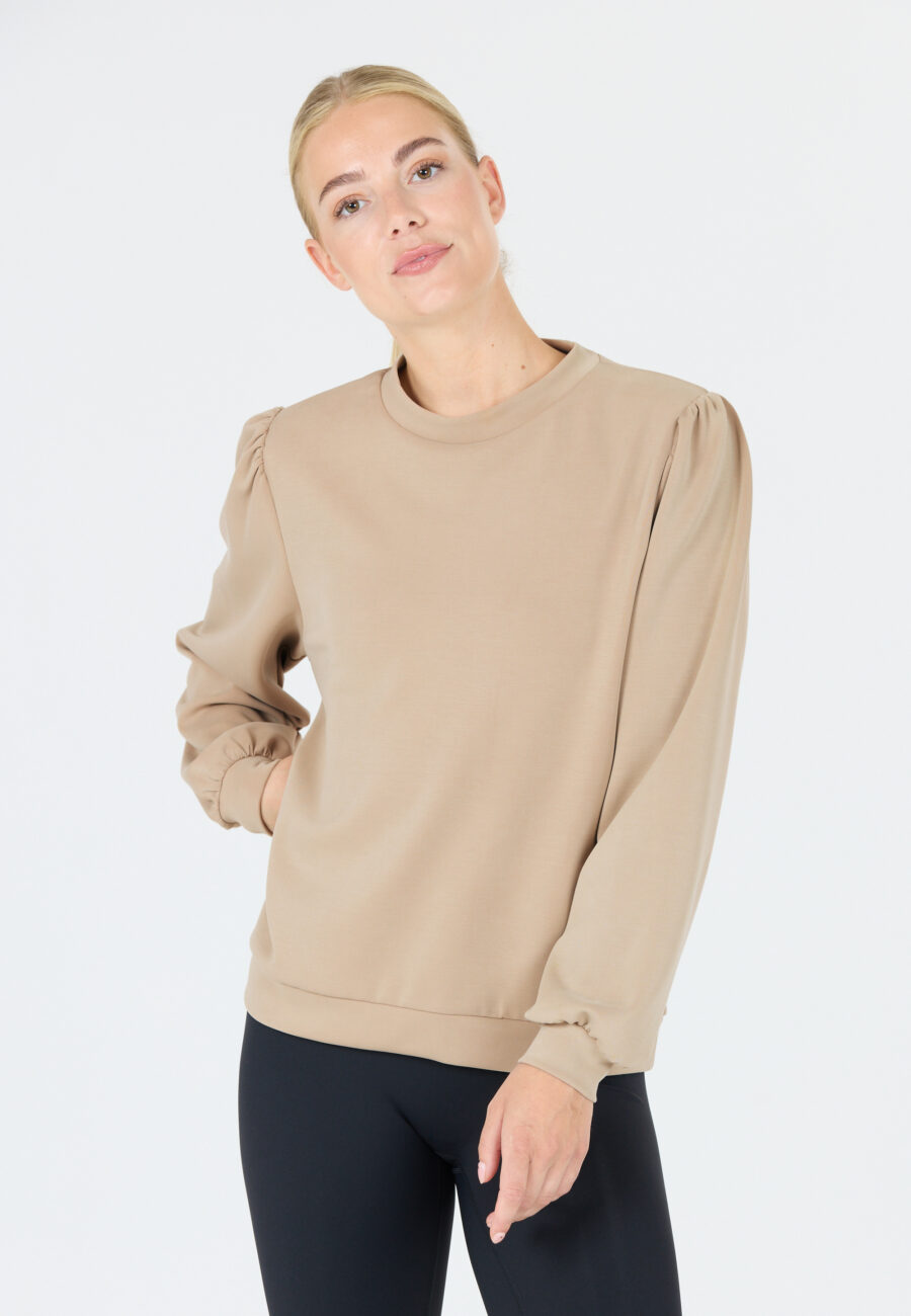 Athlecia Jillnana V2 Balloon Sleeve Sweatshirt, Pure Cashmere