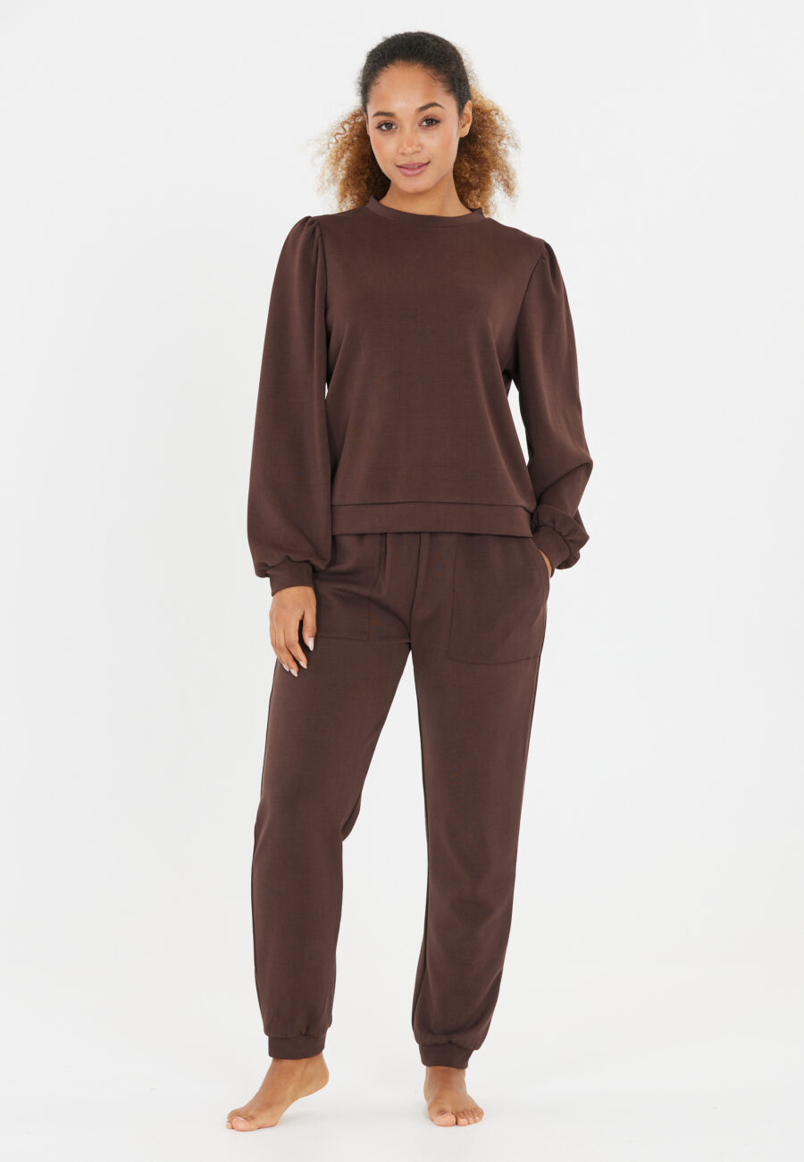 Athlecia Jillnana V2 Balloon Sleeve Sweatshirt, Java - Image 5