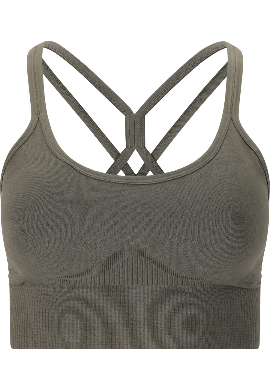 Athlecia Foan Seamless Comfort Sports Bra, Gunmetal - Image 2
