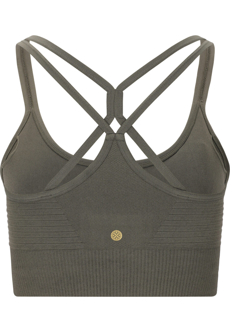Athlecia Foan Seamless Comfort Sports Bra, Gunmetal - Image 3