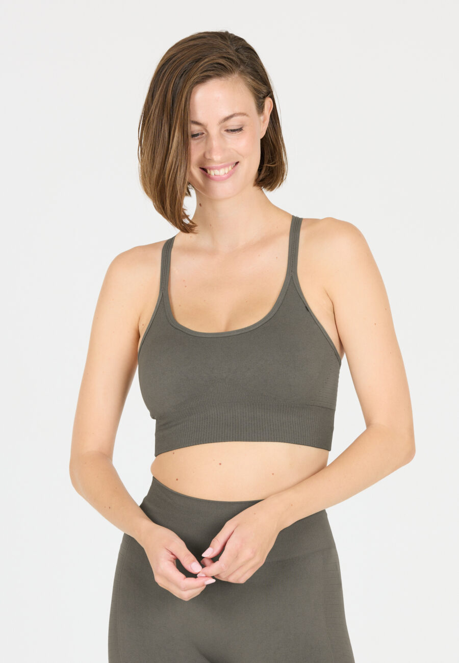 Athlecia Foan Seamless Comfort Sports Bra, Gunmetal - Image 6
