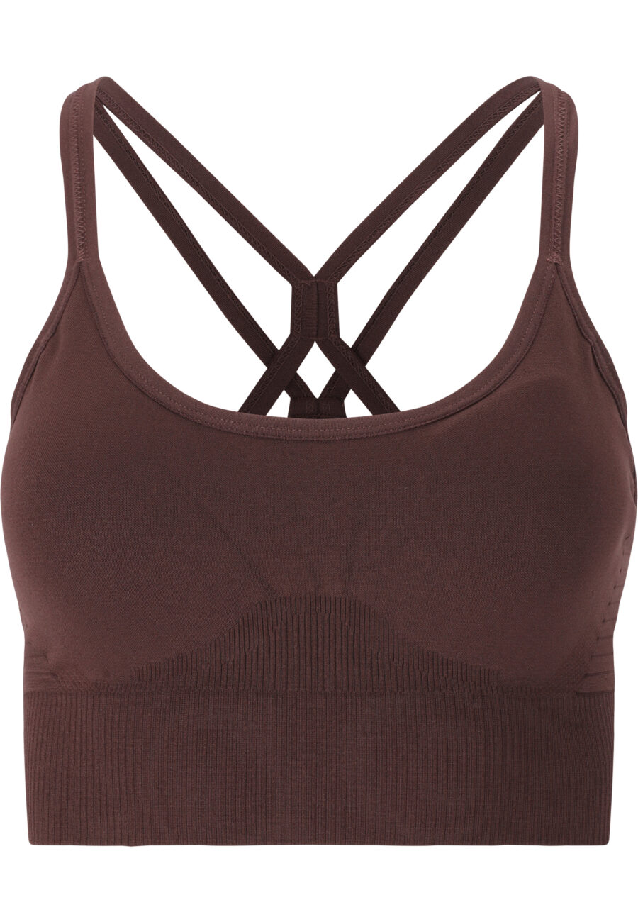 Athlecia Foan Seamless Comfort Sports Bra, Fudge - Image 9