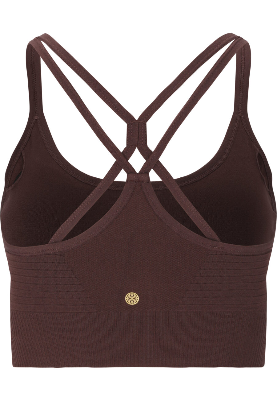 Athlecia Foan Seamless Comfort Sports Bra, Fudge - Image 10