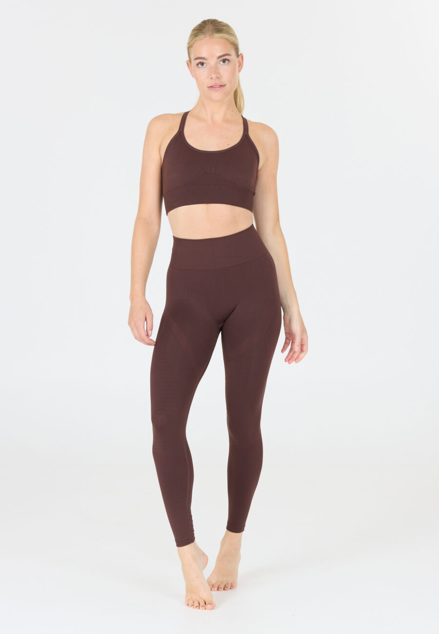 Athlecia Foan Seamless Comfort Sports Bra, Fudge - Image 6