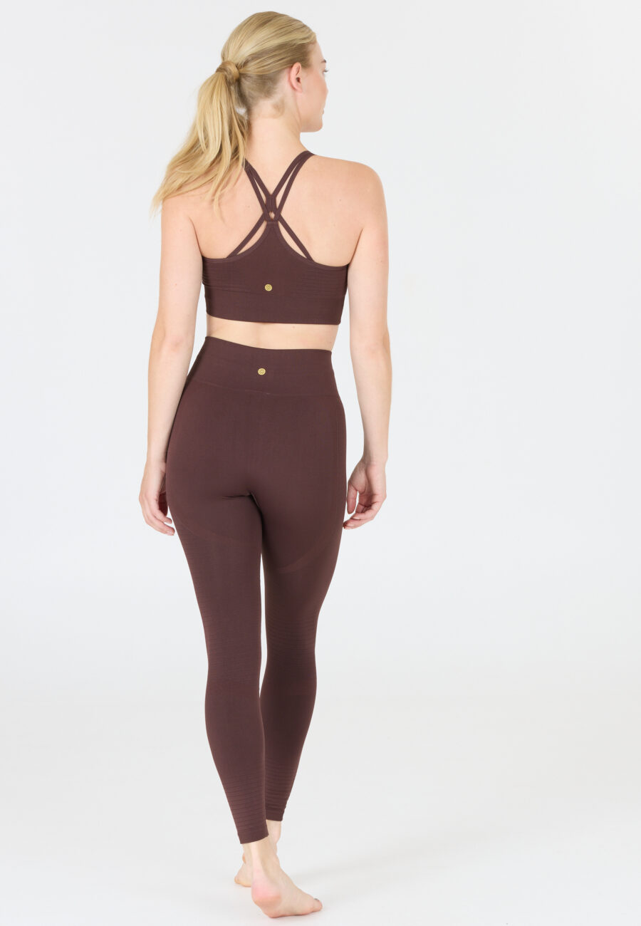Athlecia Foan Seamless Comfort Sports Bra, Fudge - Image 7