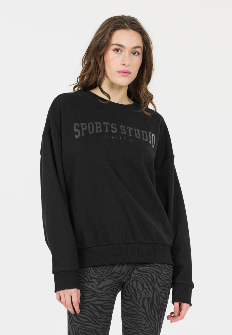 Athlecia Giannis W Crew Neck Sweatshirt, Black