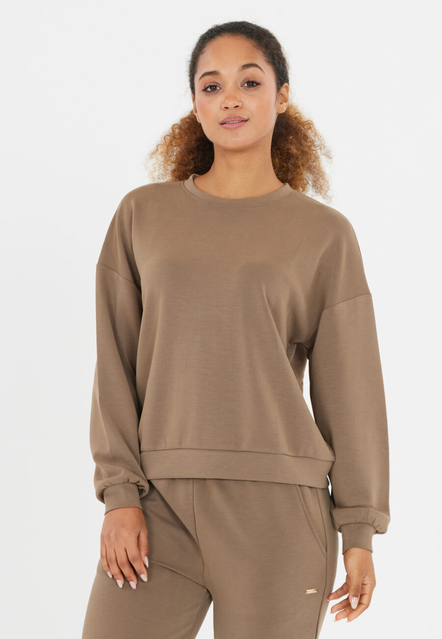 Athlecia Jillnana W Crew Neck Sweatshirt, Walnut - Image 4