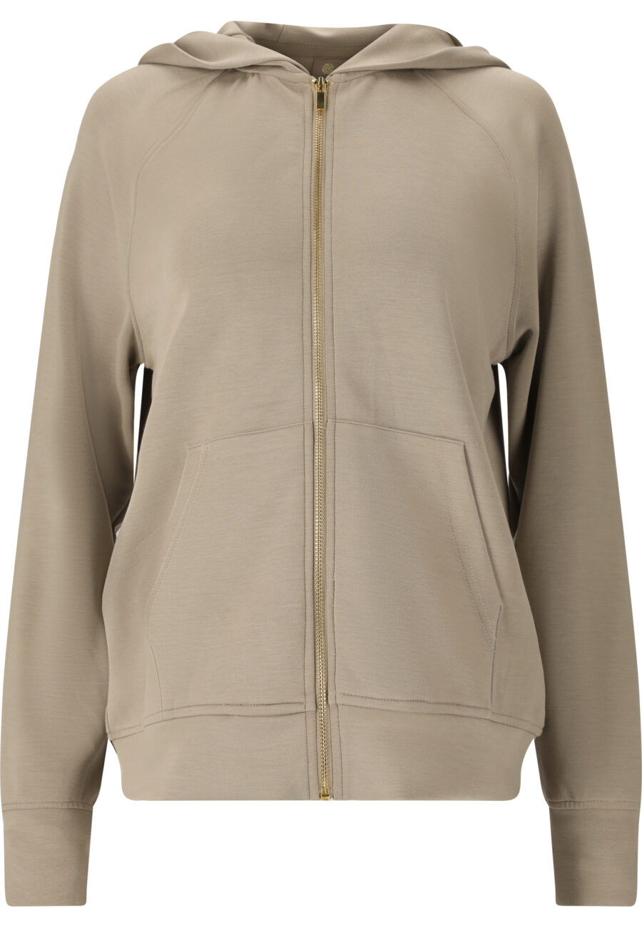 Athlecia Jacey Warm Full Zip Sweatshirt, Vintage Khaki - Image 2