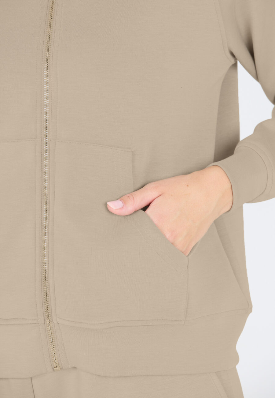 Athlecia Jacey Warm Full Zip Sweatshirt, Vintage Khaki - Image 6