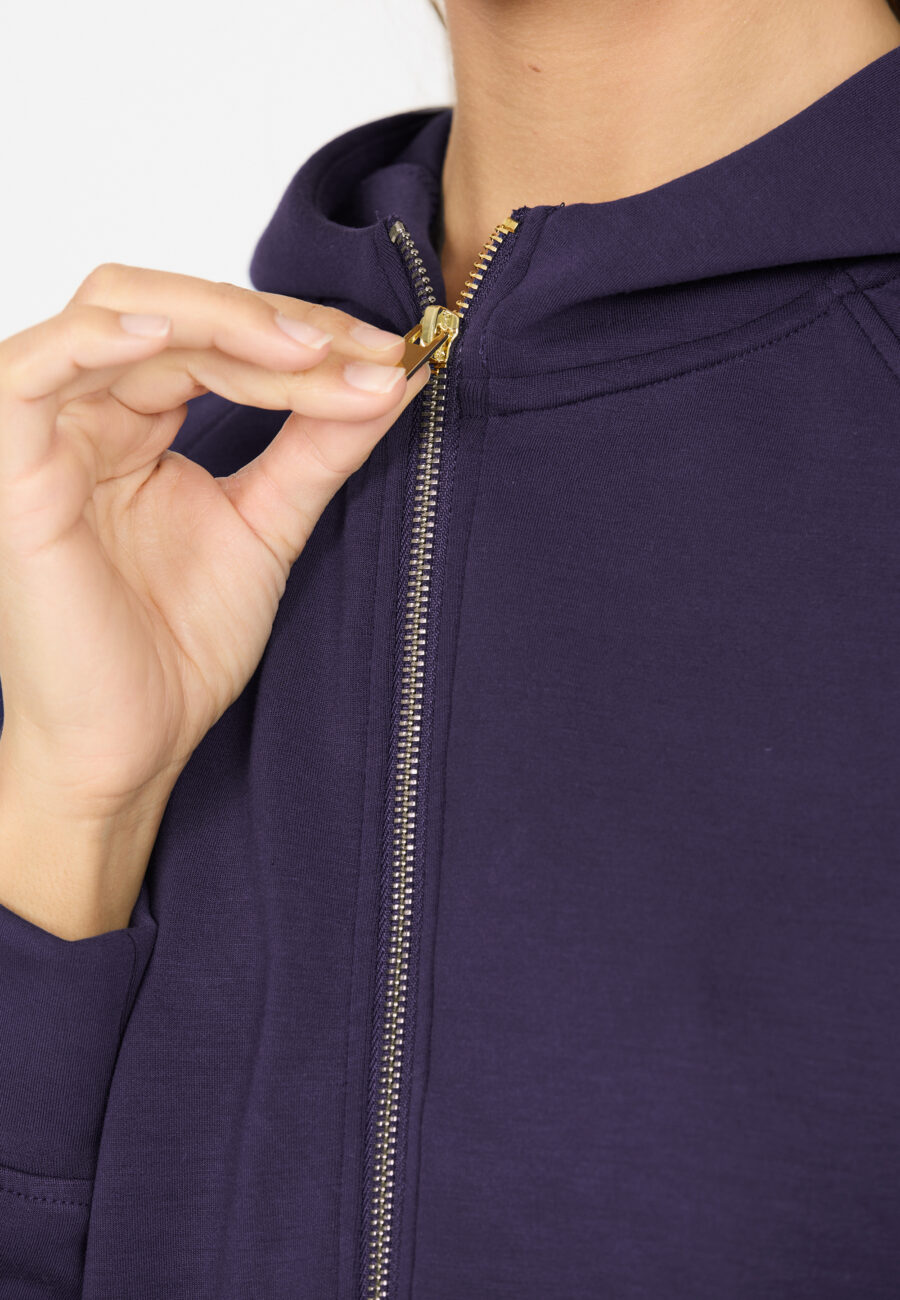 Athlecia Jacey Warm Full Zip Sweatshirt, Eclipse - Image 5