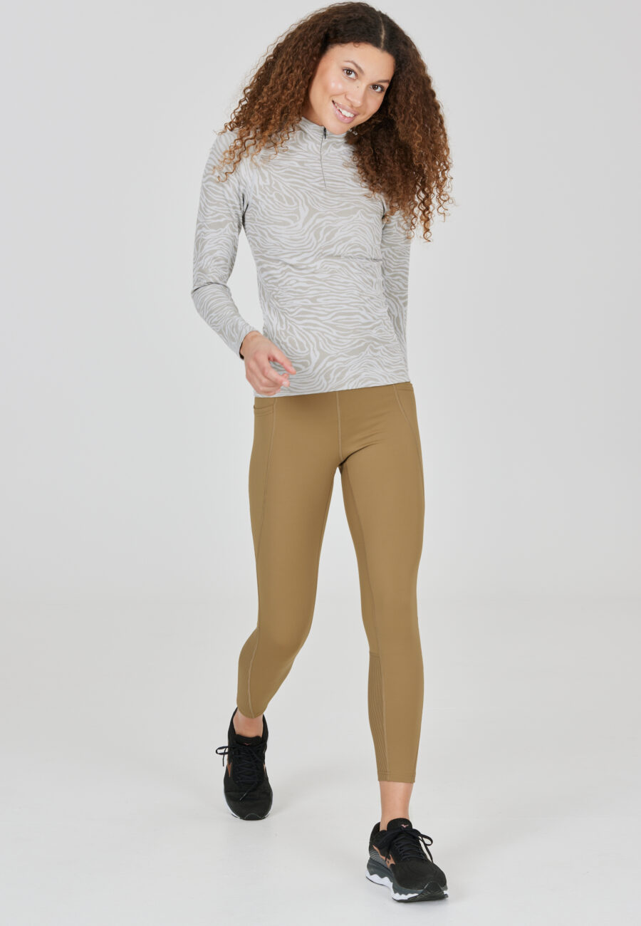 Athlecia Aliya High Waist Pocket Leggings, Sepia Tint - Image 9