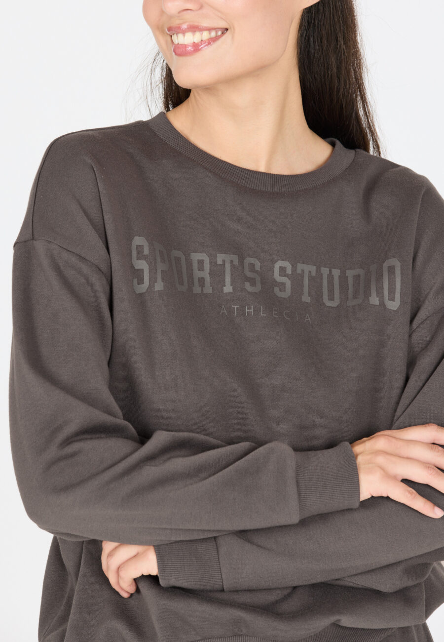 Athlecia Giannis W Crew Neck Sweatshirt, Dark Concrete - Image 6