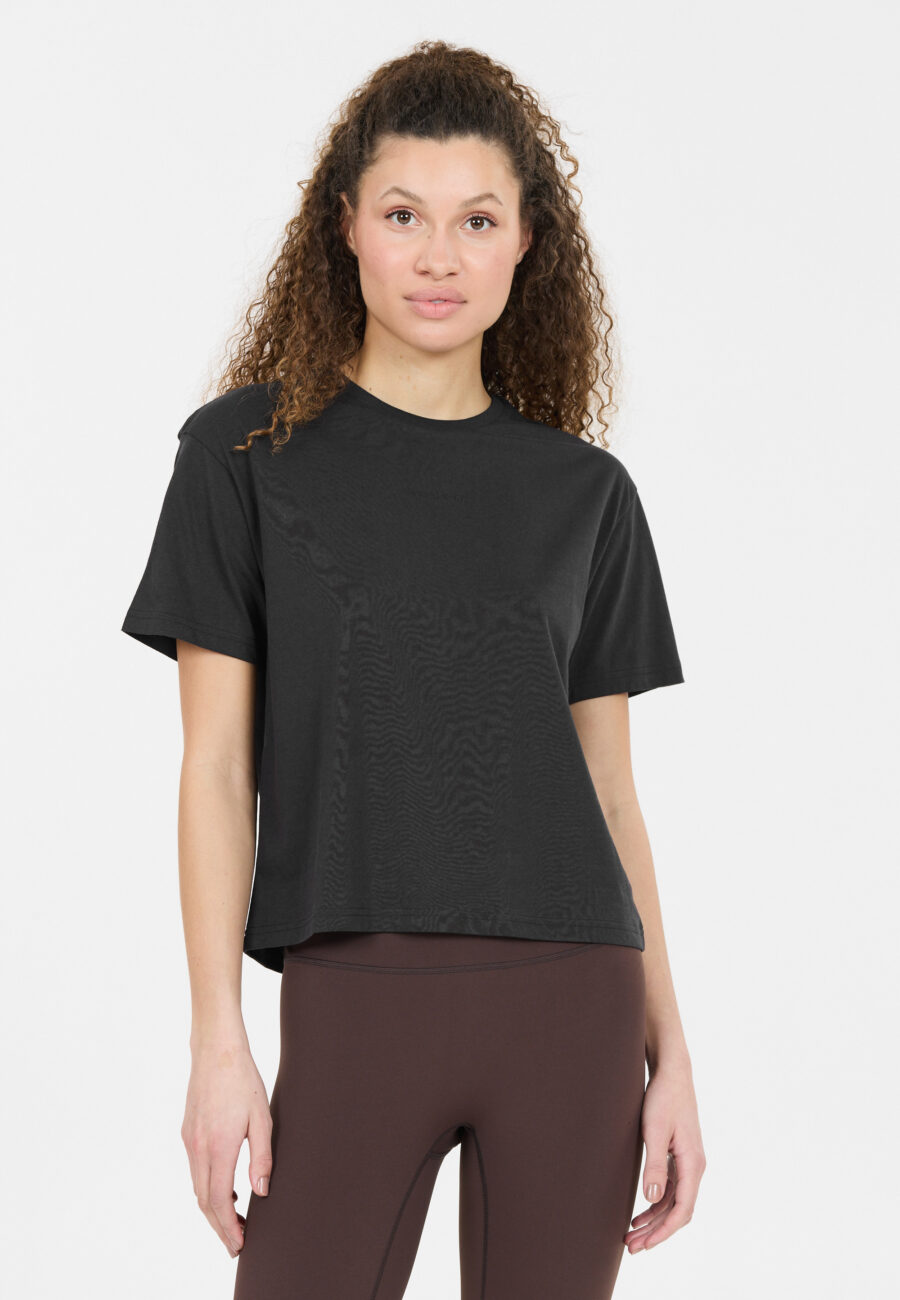 Athlecia Gianna Stylish Short-Sleeve Tee, Black