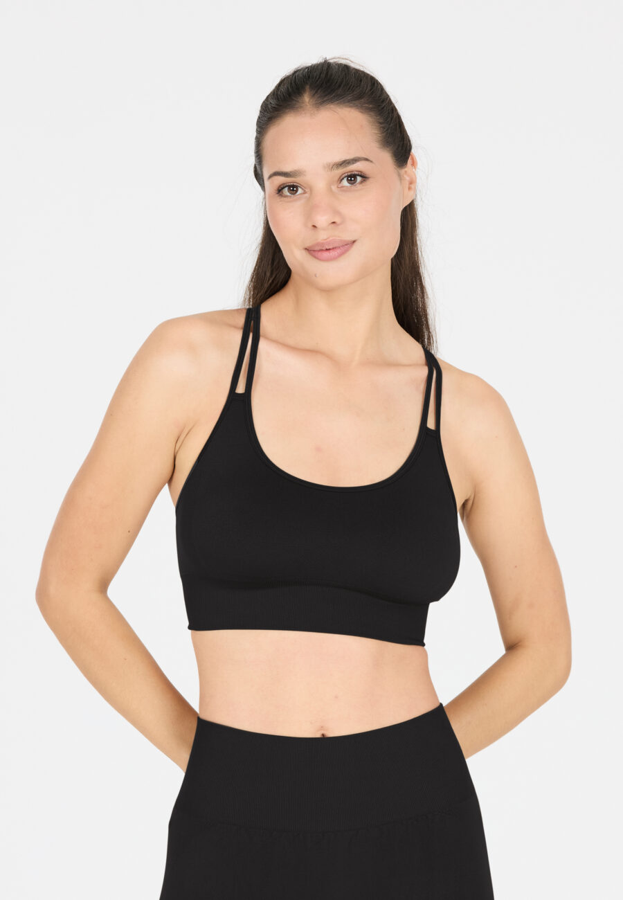 Athlecia Missori V2 Seamless Support Bra, Black - Image 3