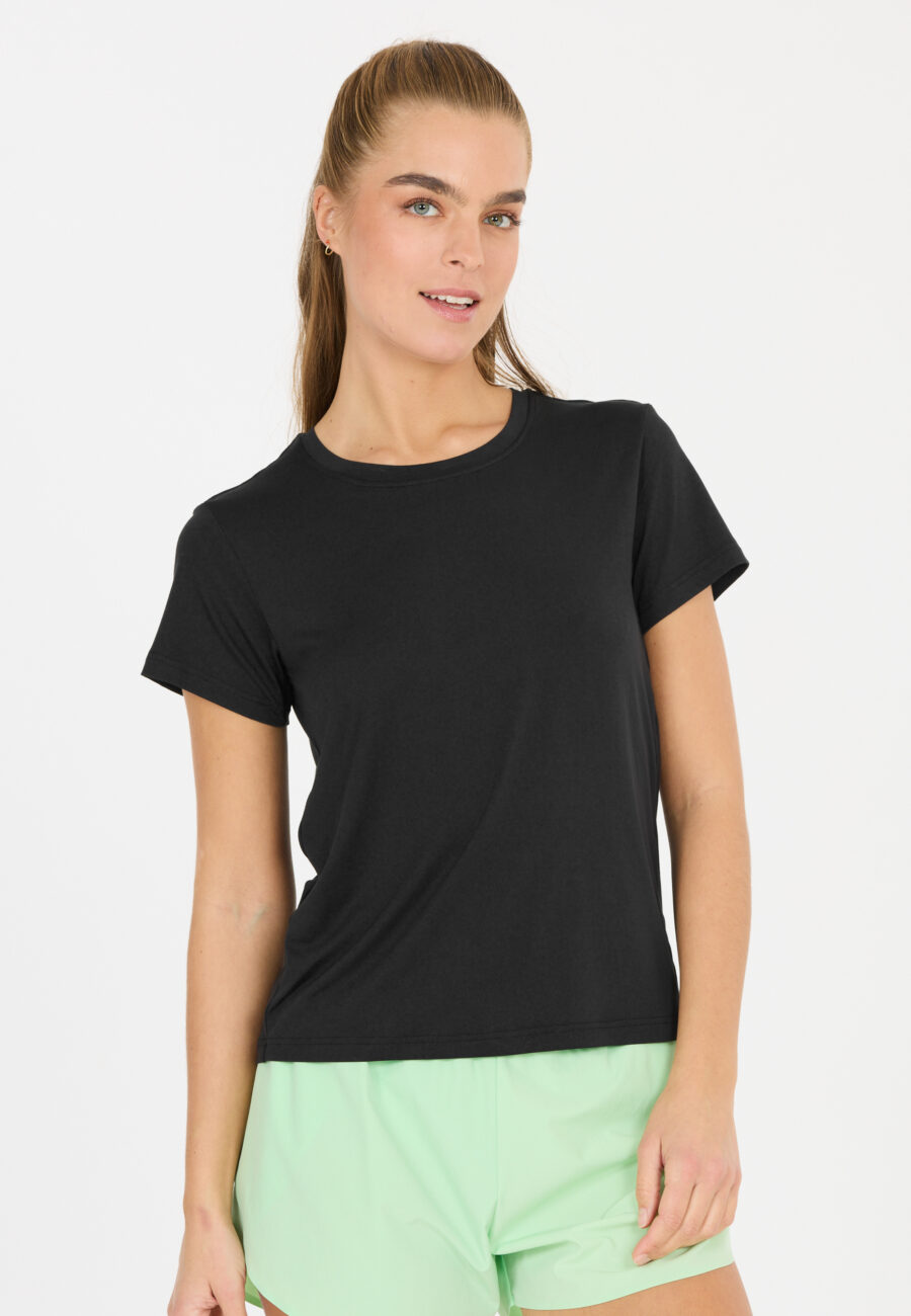 Athlecia Pacy Stylish Short Sleeve T-Shirt, Black