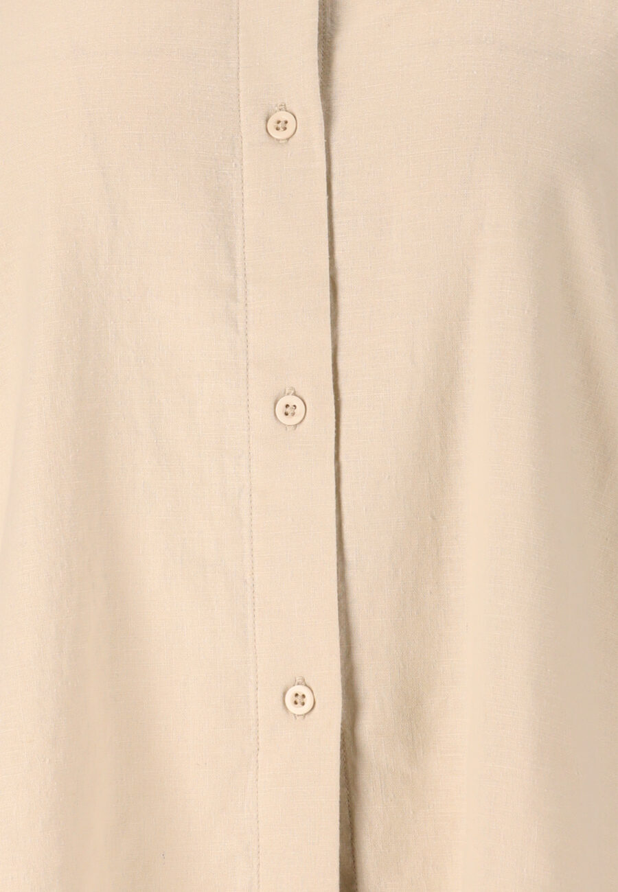 Athlecia Resort Short Sleeve Linen Blend Shirt, Natural - Image 7