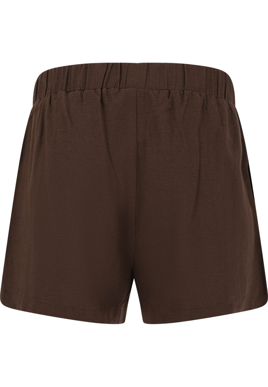 Athlecia Resort W Comfortable Linen Blend Shorts, Java - Image 3