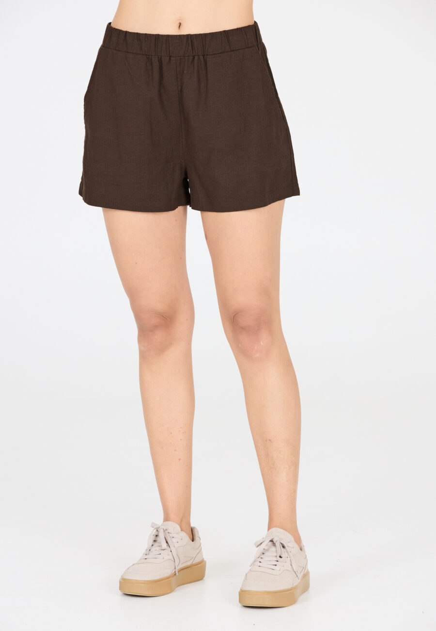 Athlecia Resort W Comfortable Linen Blend Shorts, Java - Image 8