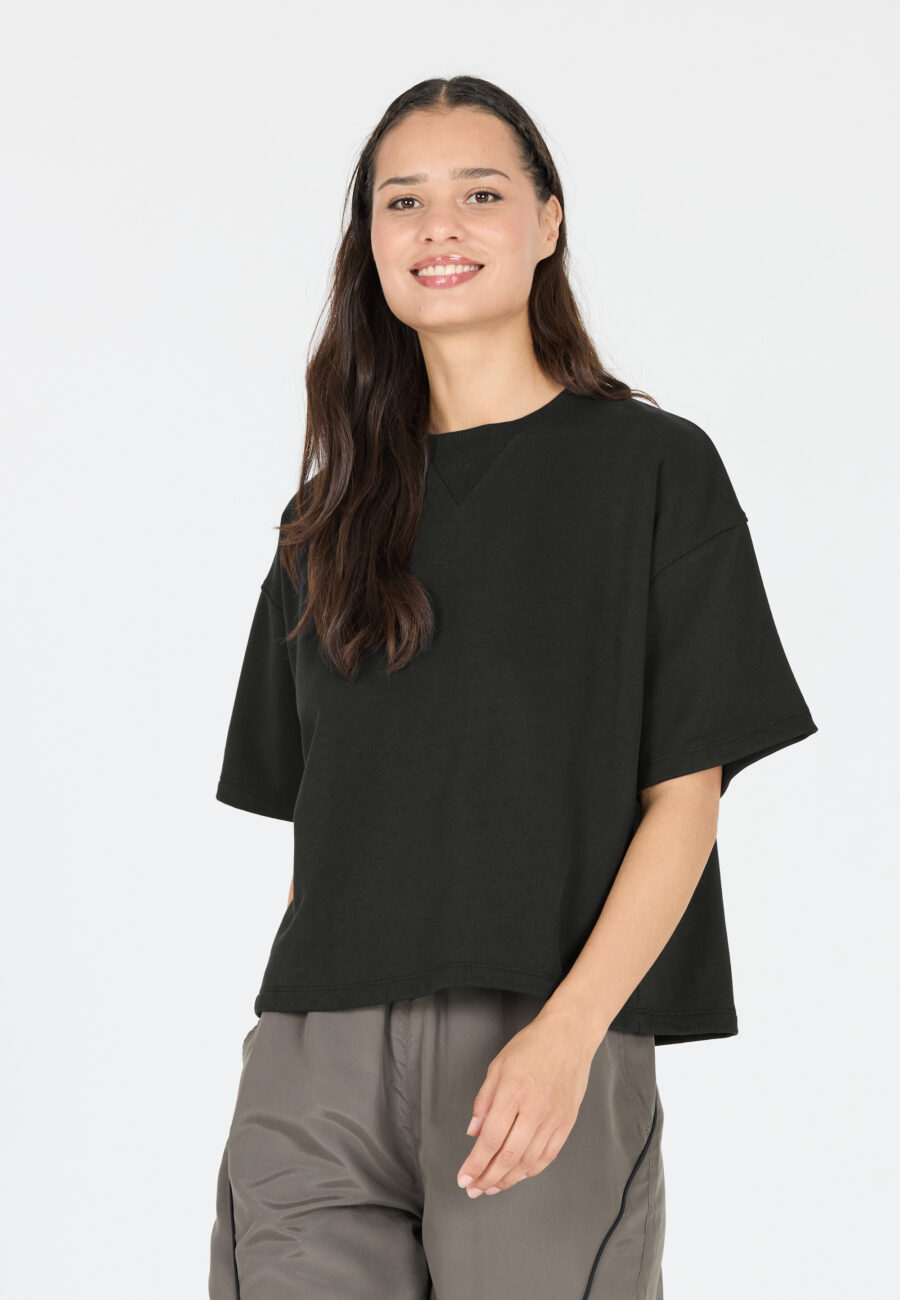 Athlecia Crecy Stylish Short Sleeve T-shirt, Black