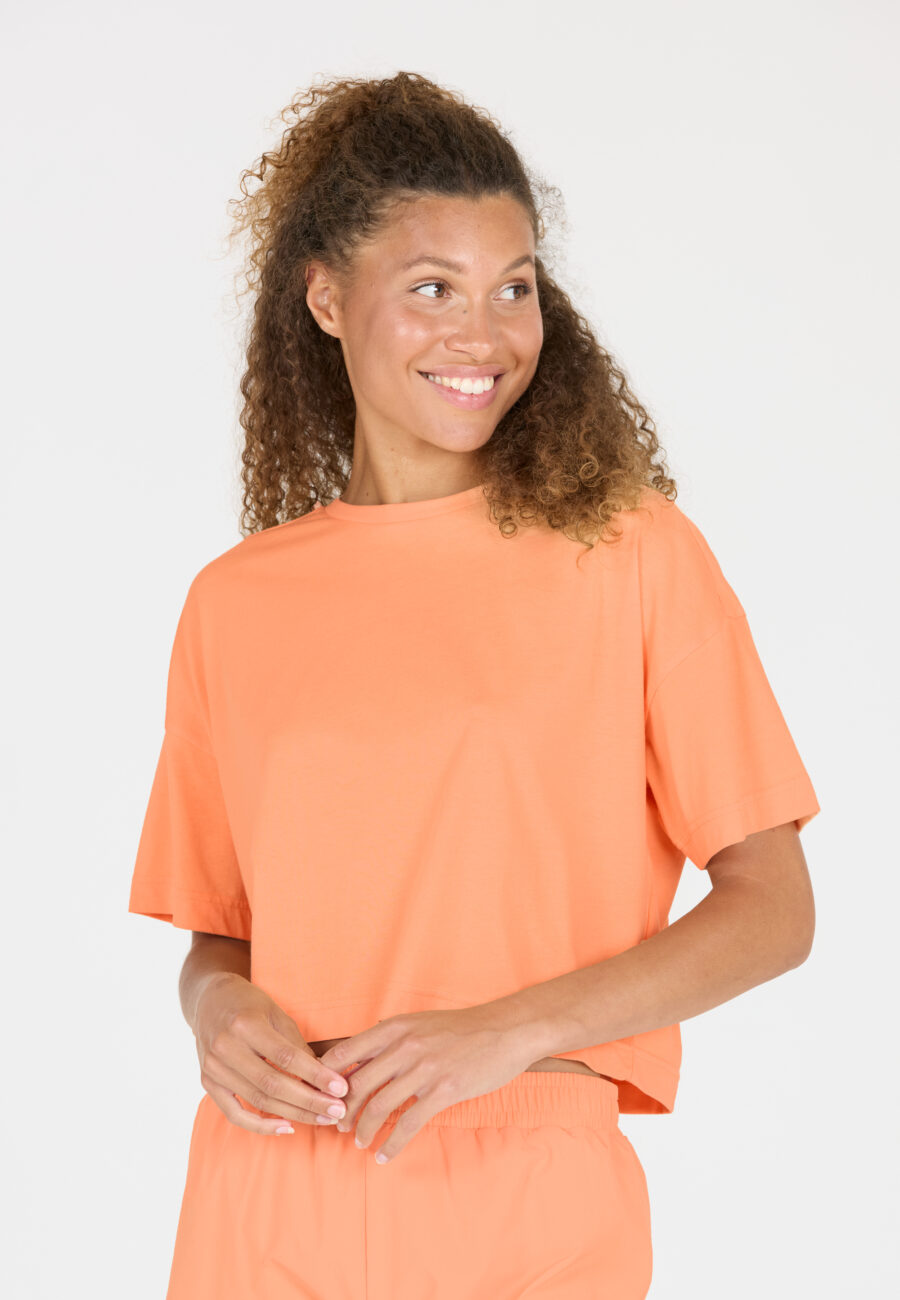 Athlecia Reynolds Soft Cotton Blend T-Shirt, Peach Cobbler