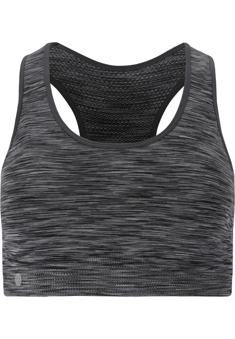 Athlecia Freesia Melange Seamless Sports Bra, Black - Image 2
