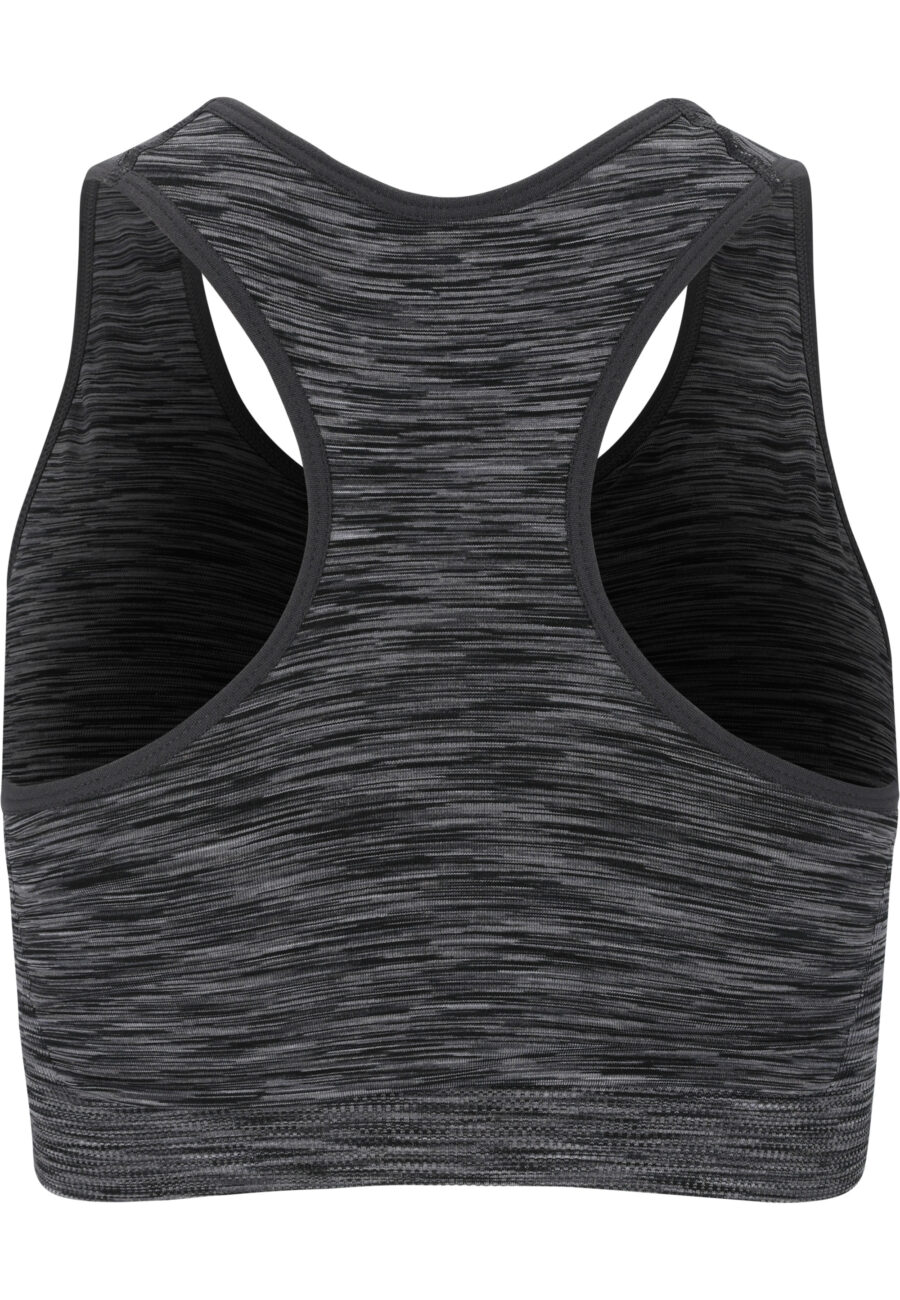 Athlecia Freesia Melange Seamless Sports Bra, Black - Image 3