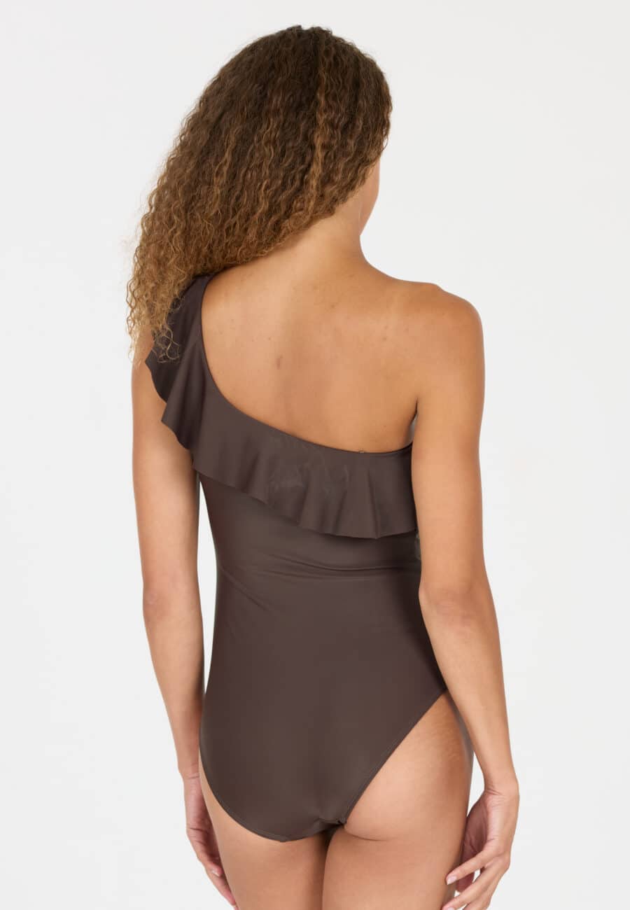 Athlecia Aralei One Shoulder Swimsuit, Java - Image 9