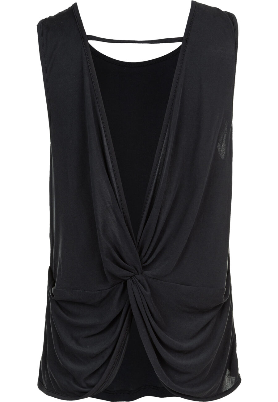 Athlecia Susar Stylish Knot Front Top, Black - Image 3