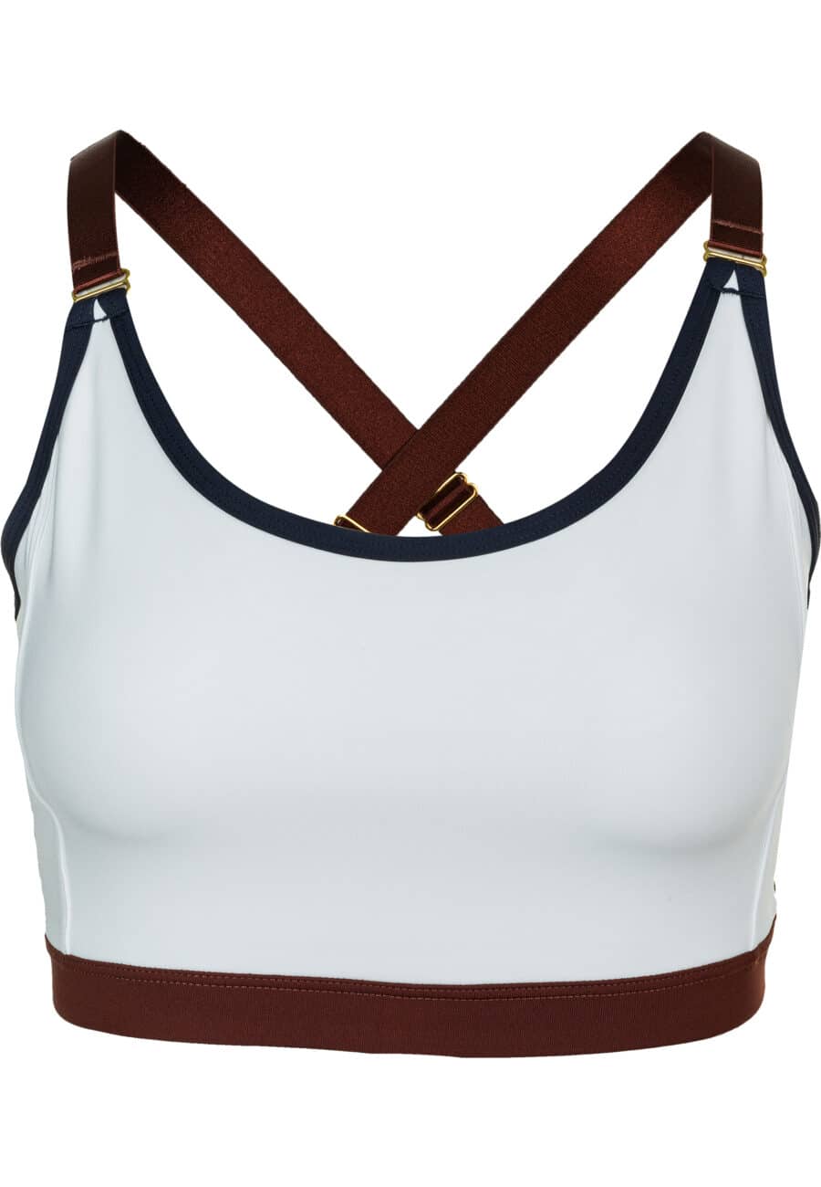 Athlecia Sasham Color Block Sports Bra, Dark Sapphire - Image 2