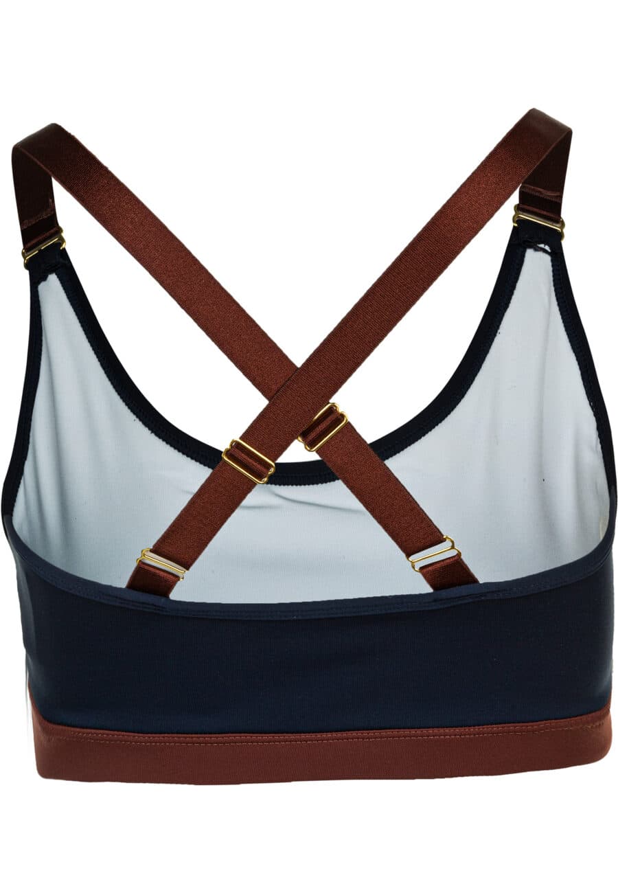 Athlecia Sasham Color Block Sports Bra, Dark Sapphire - Image 3