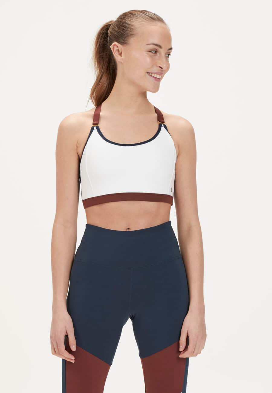 Athlecia Sasham Color Block Sports Bra, Dark Sapphire