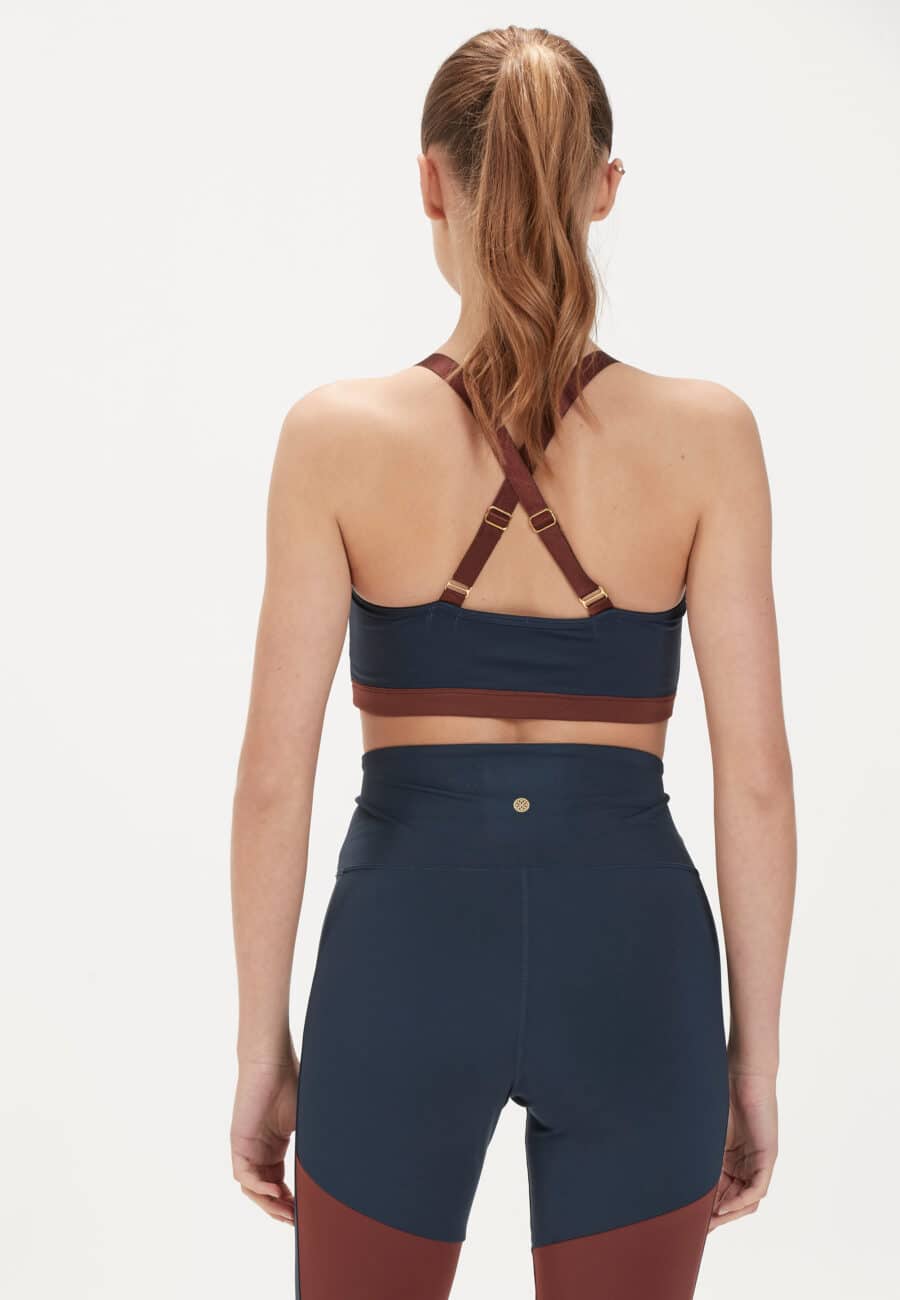 Athlecia Sasham Color Block Sports Bra, Dark Sapphire - Image 9