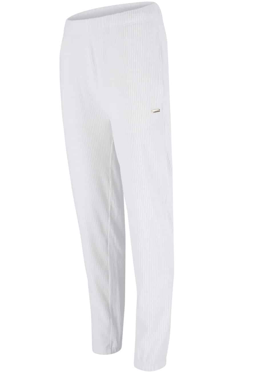 Athlecia Marlie Stylish Rib Leggings, White - Image 3