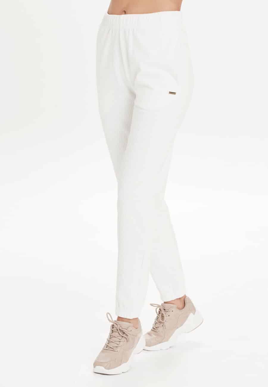 Athlecia Marlie Stylish Rib Leggings, White - Image 8
