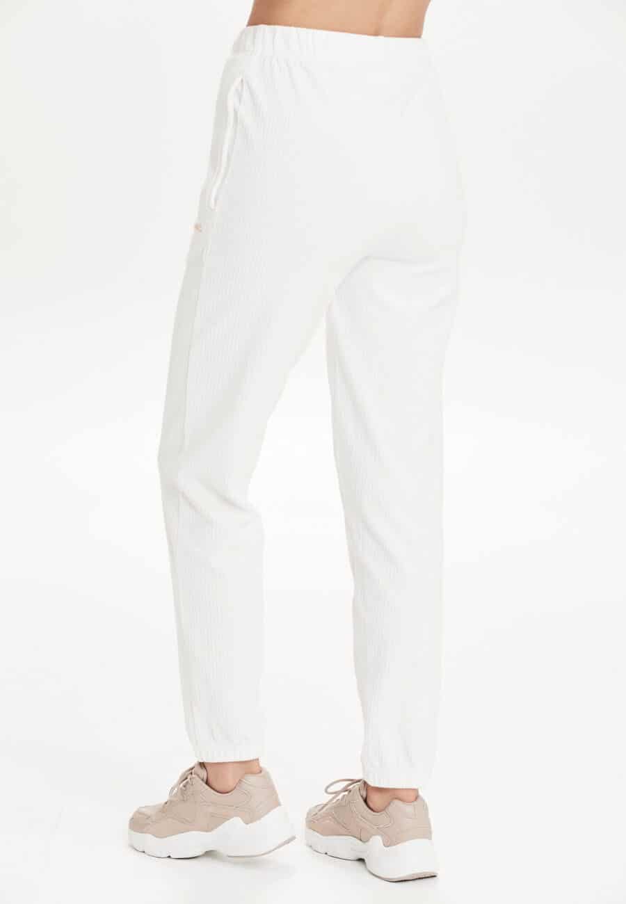 Athlecia Marlie Stylish Rib Leggings, White - Image 9