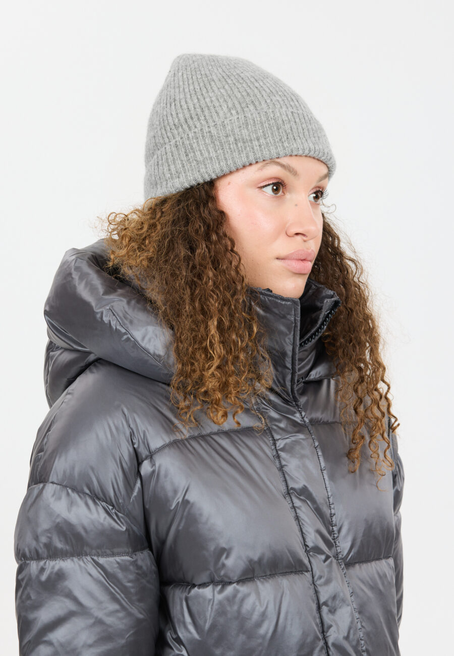 Athlecia Kotoko Warm Knit Beanie Hat, Light Grey Melange - Image 6