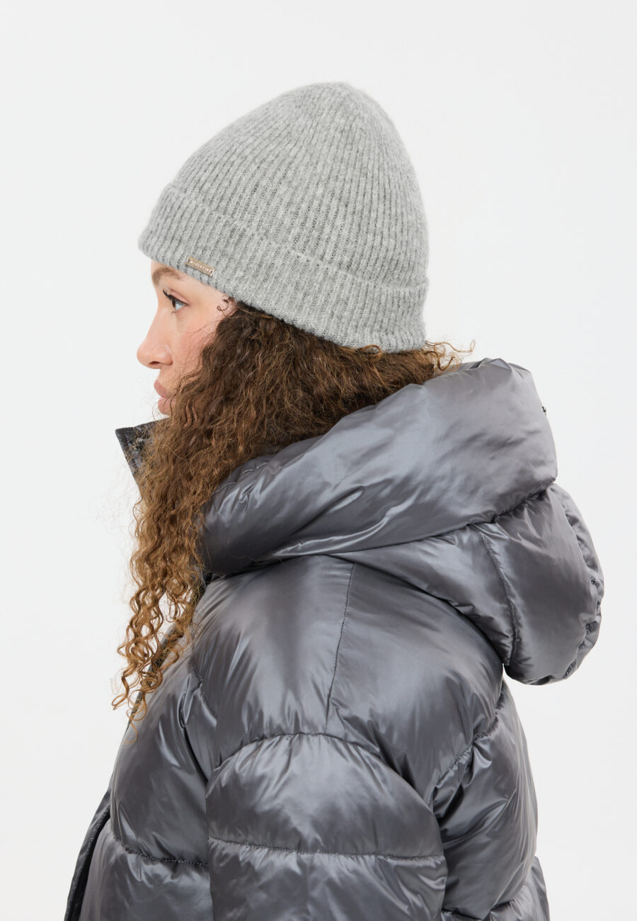 Athlecia Kotoko Warm Knit Beanie Hat, Light Grey Melange - Image 8