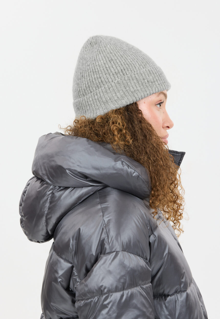 Athlecia Kotoko Warm Knit Beanie Hat, Light Grey Melange - Image 9