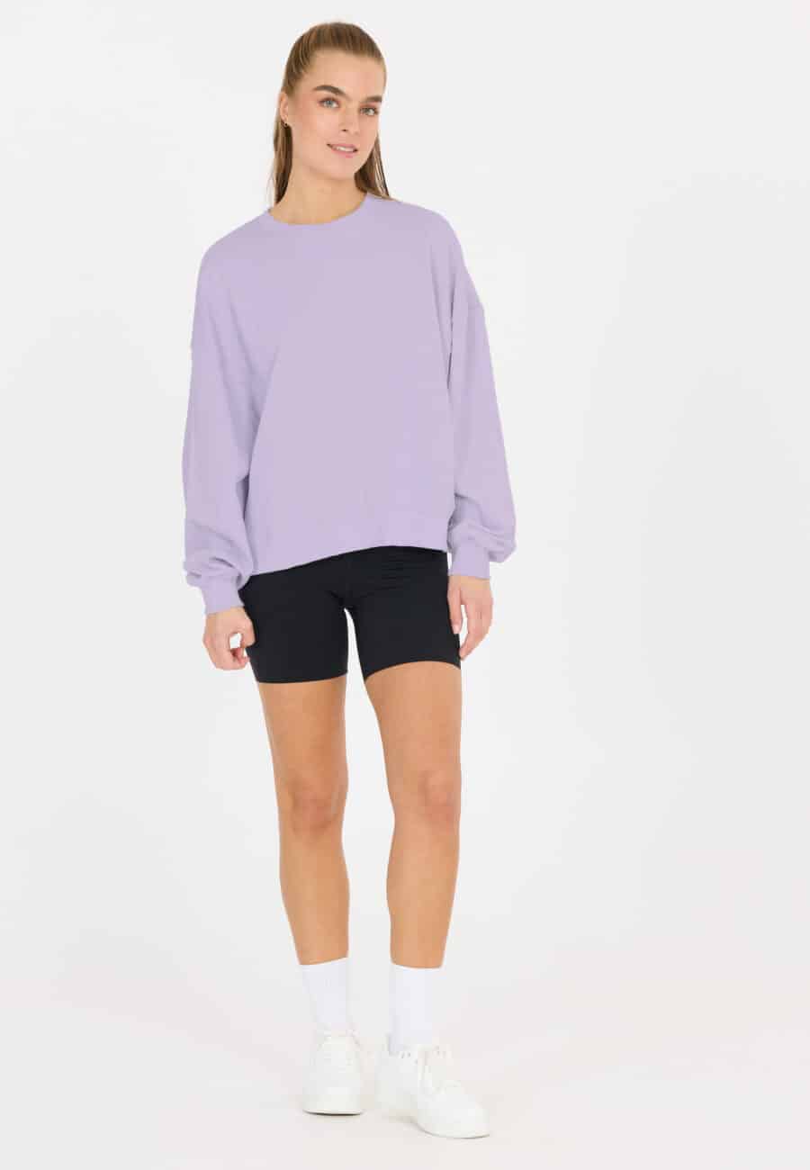 Athlecia Ranee Oversized Sweatshirt, Purple Heather - Image 6