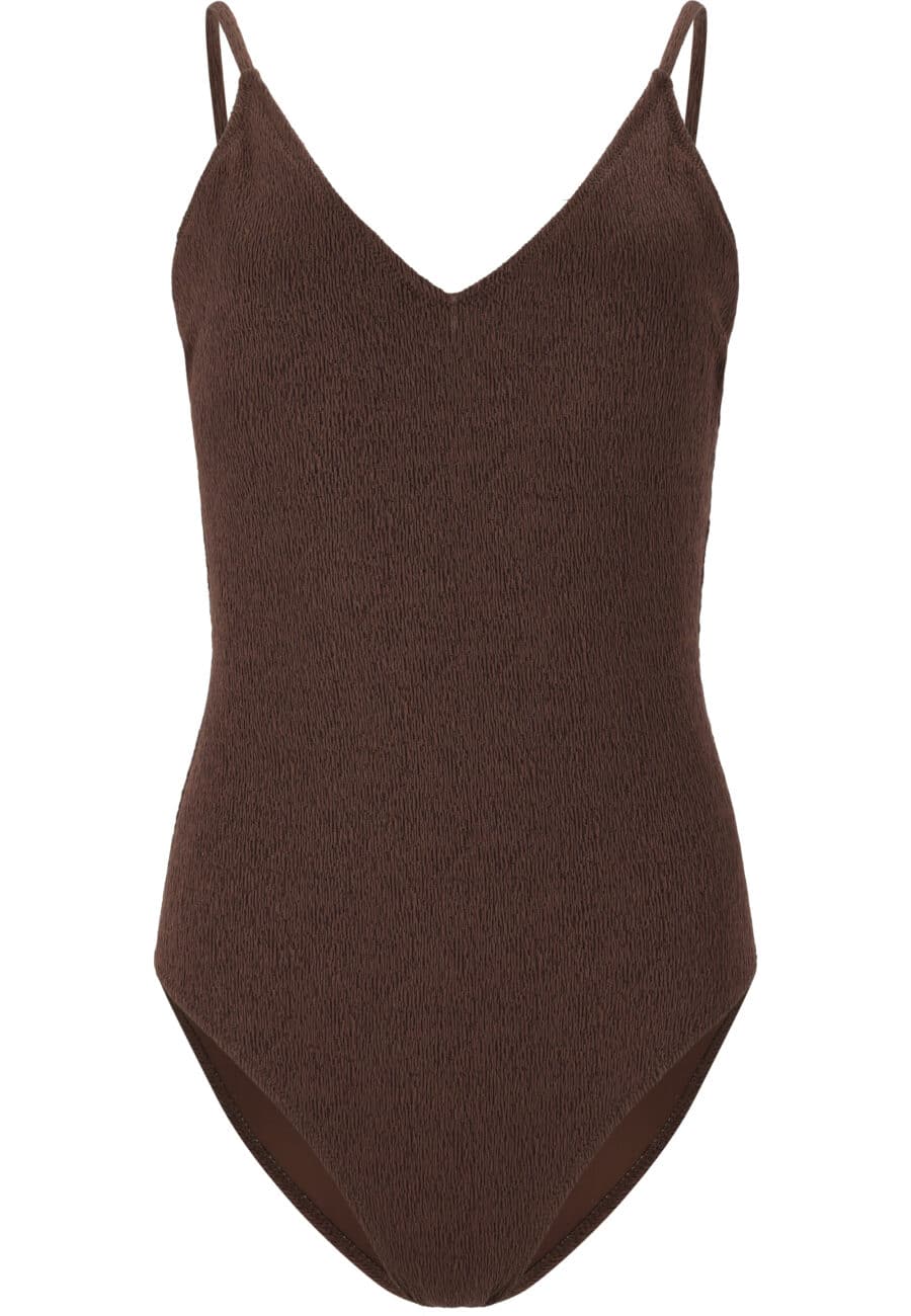 Athlecia Ulanda Stylish Plunge Swimsuit, Java - Image 2