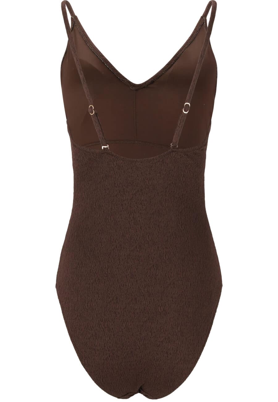 Athlecia Ulanda Stylish Plunge Swimsuit, Java - Image 3