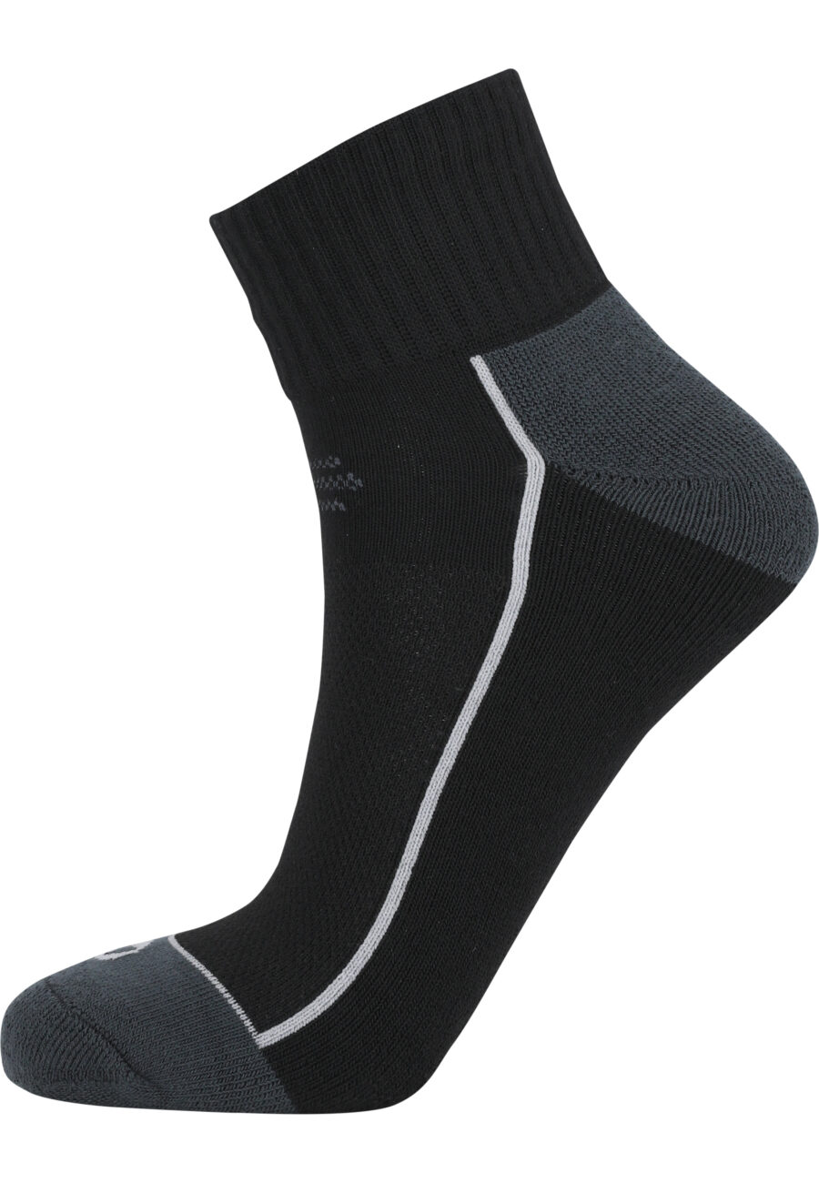 Virtus Nolly Comfortable Quarter Socks 3-Pack, Black - Image 4