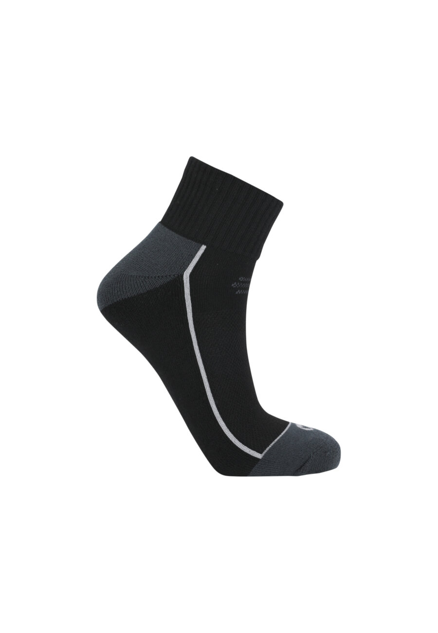 Virtus Nolly Comfortable Quarter Socks 3-Pack, Black - Image 2