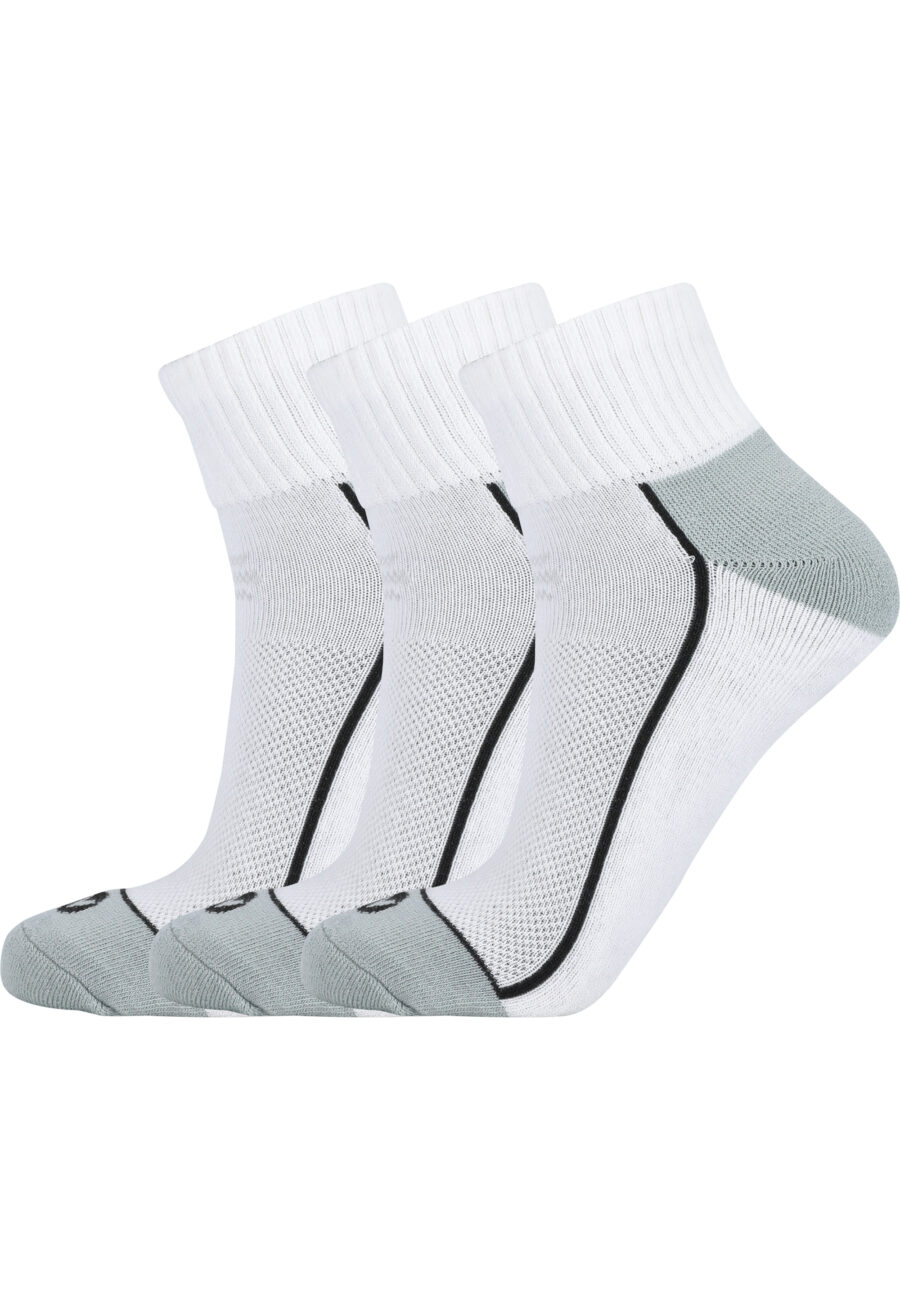 Virtus Nolly Comfortable Quarter Socks 3-Pack, White