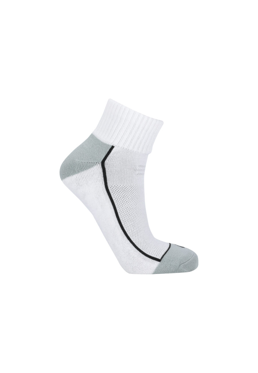 Virtus Nolly Comfortable Quarter Socks 3-Pack, White - Image 2
