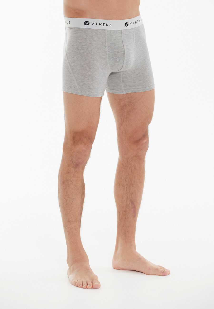 Virtus Tuch Boxer Shorts Bamboo Comfort, Light Grey Melange - Image 4