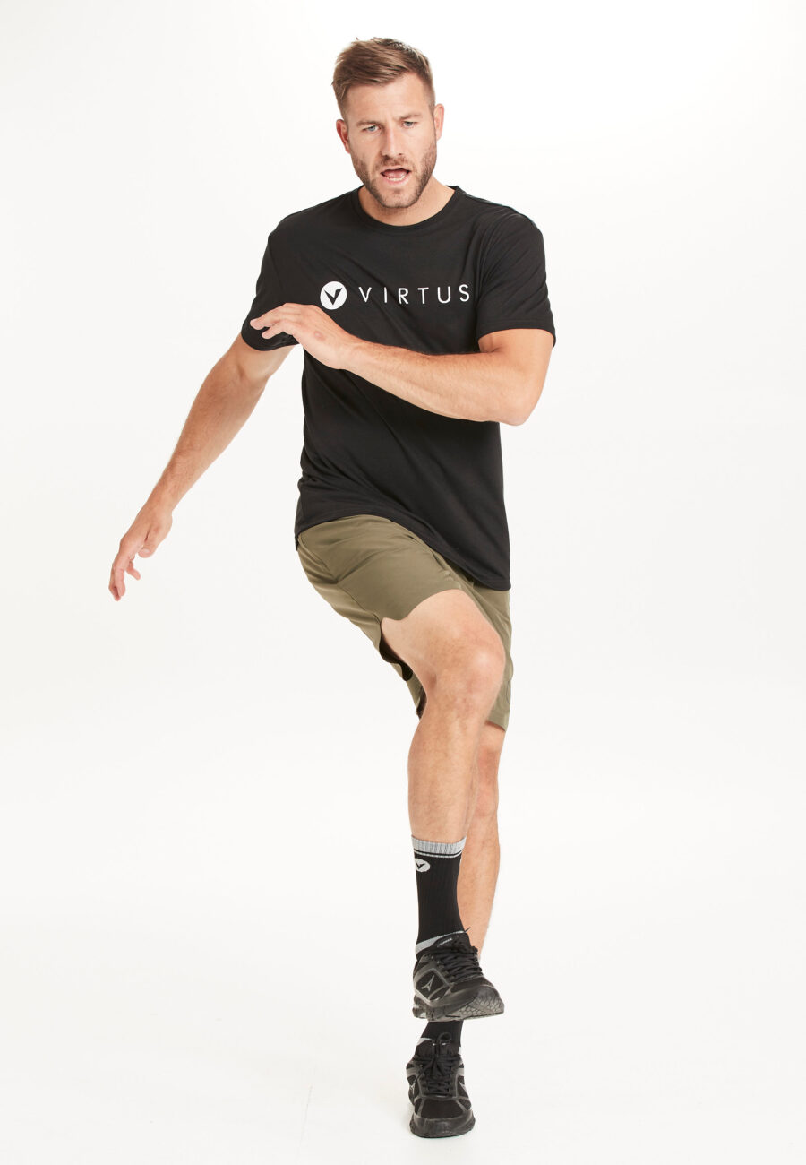 Virtus Edwardo Short Sleeve Logo T-Shirt, Black - Image 4