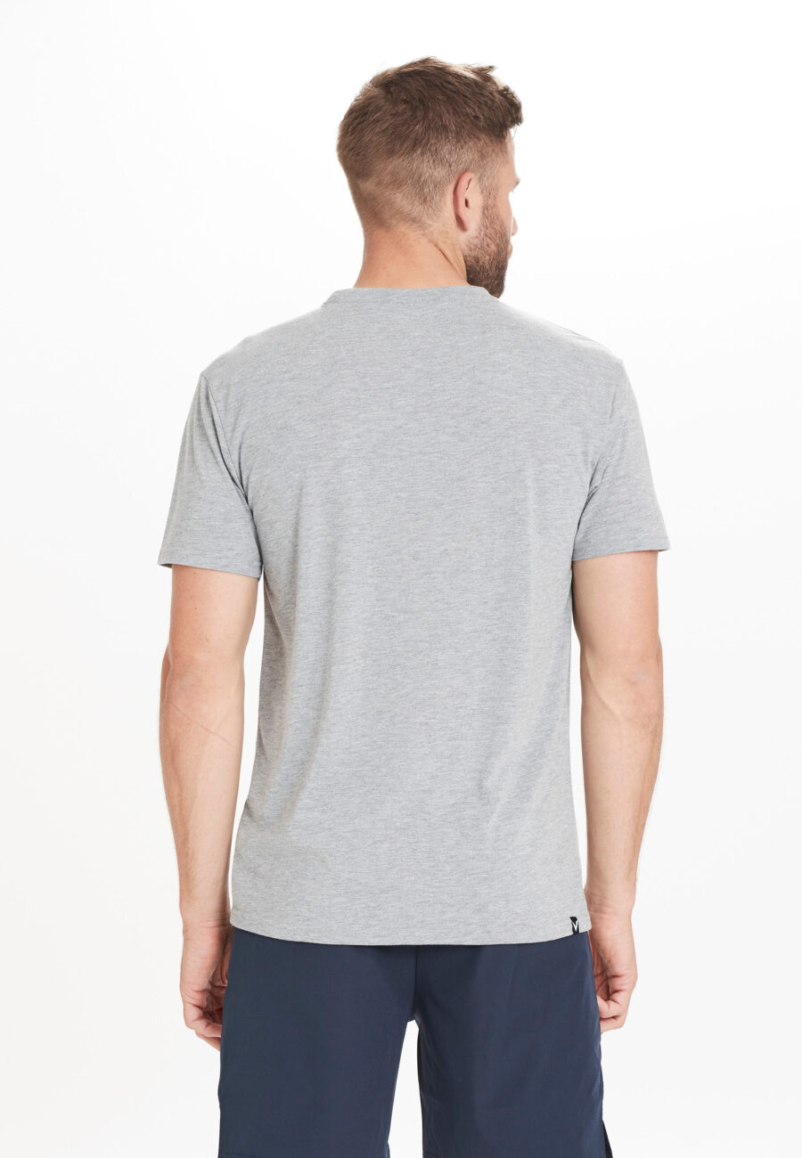 Virtus Edwardo Short Sleeve Logo T-Shirt, Mid Grey Mel. - Image 2